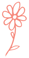 Sketched out pink floral design