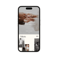 Mobile-friendly view of the Dakota Showit template, crafted for adventure elopement photographers