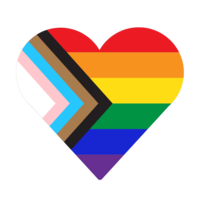 LGBTQ heart and rainbow colors
