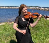 Woman playing violin, Debbie Mile Violin, Halifax, NS