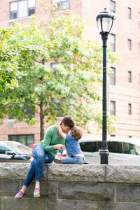 mom sitting with son