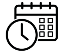 simple image of clock and calendar representing time management