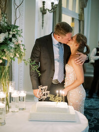 Rehearsal dinner at The Jefferson Hotel in Washington DC with romantic lighting and editorial styling, captured by a luxury wedding photographer DC