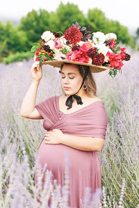 Lavender Field Maternity Photographers | Laura and Rachel Photography