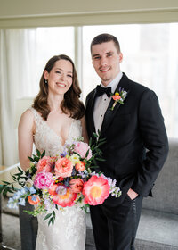 Bride and groom portrait