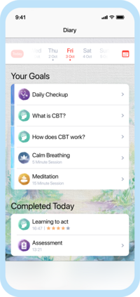 Thrive Mental Wellbeing App  - Diary