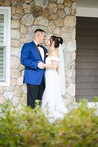 Couple getting married at Bedford Village Inn