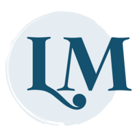 Branded icon with initials LM