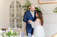 Couple dancing at wedding reception in Victorian home in Pittsburgh PA