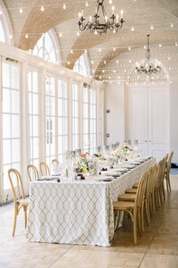elegant decor for a wedding reception at Wadsworth Mansion
