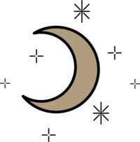 moon and stars-color