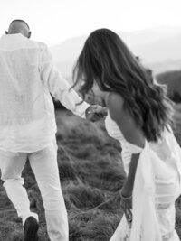 Bride and groom leaning in for a kiss