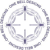 One Bell Designs Dragonfly logo mark