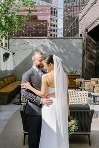 Minimalist matrimony at the Wesley Hotel, featured on the Bronte Bride Blog.