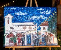 final product of a live event painting done by Golden Ray Studio