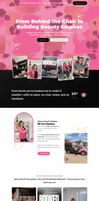 Training Landing Pages For Beauty Empowered