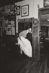 Black And White Bar Wedding Dance Dip