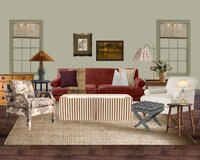 English Country Living Room Design Plan by Nadine Stay