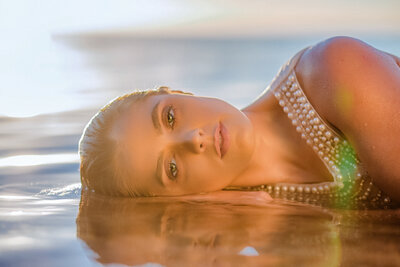 fallback shared on Invalid Date | beautiful girl resting her head on the water