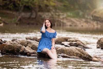 fallback shared on Invalid Date | River portraits for this Fuquay Varina Senior in Durham NC