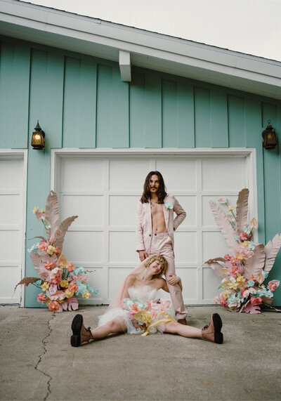 bride-and-groom-with-flower-displays