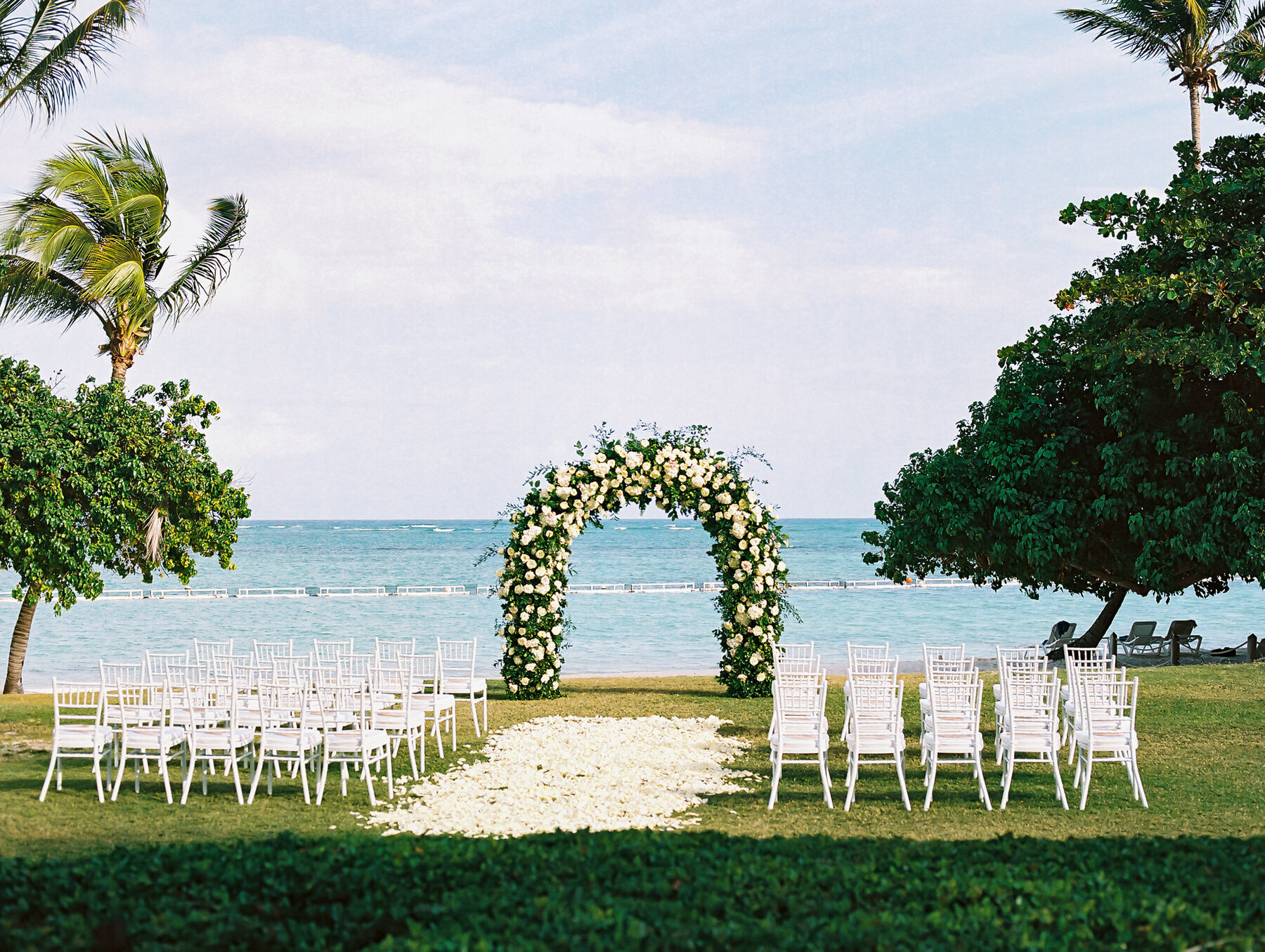 Wedding Ceremony set up at La Cana Golf - Punta Cana Photographer