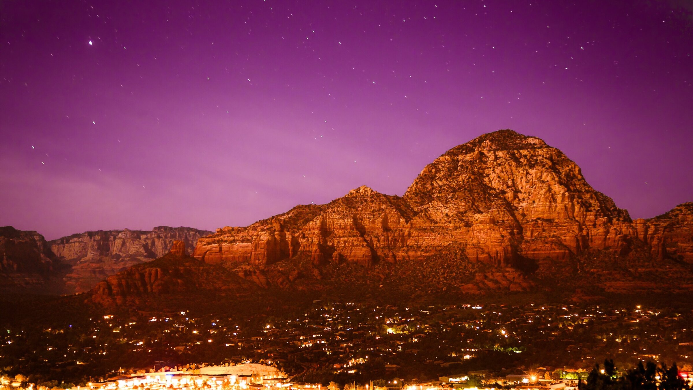sedona arizona at night dana haines womens wellness retreat