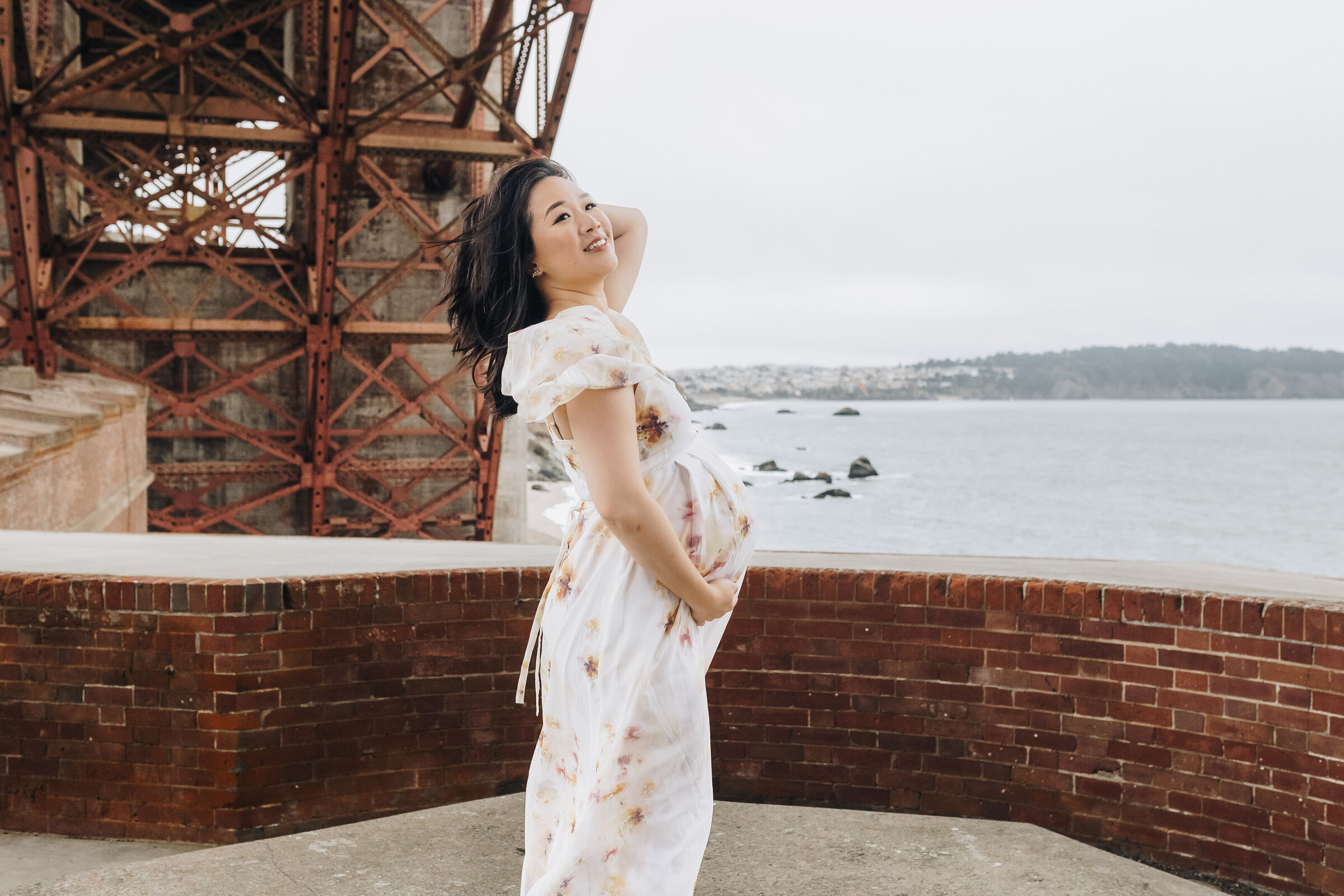 Fort Point under the Golden Gate Bridge Maternity Session
