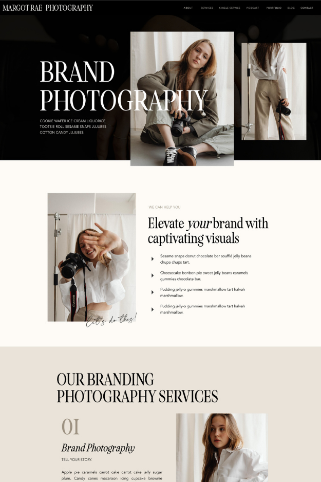 Margot Rae Sales Page Single Service View
