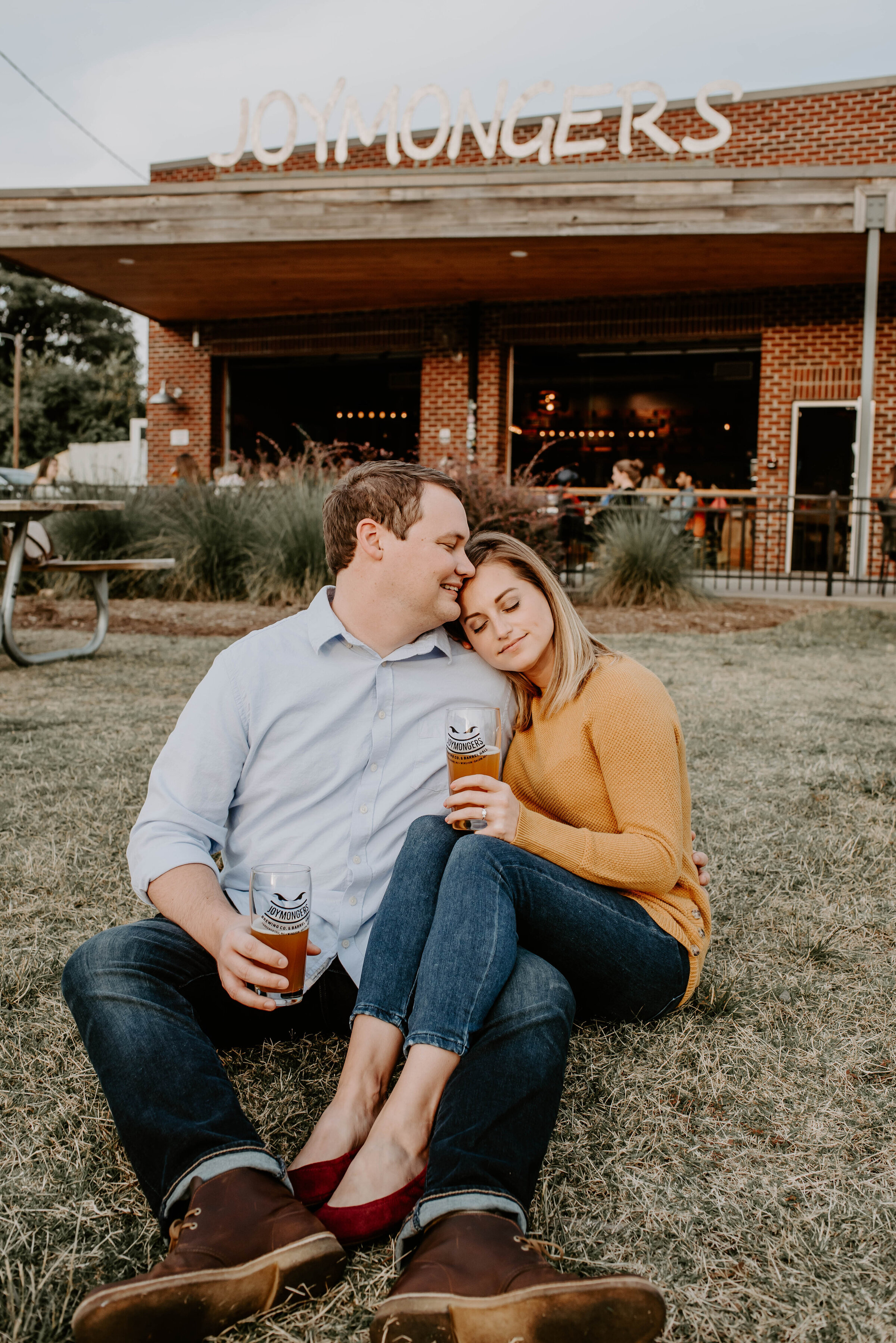 Charlotte NC Elopement Wedding Photographer Photojournalism Editorial Documentary Candid Photography Asheville Boone Raleigh Winston Salem Greensboro Joymongers Brewery Beer