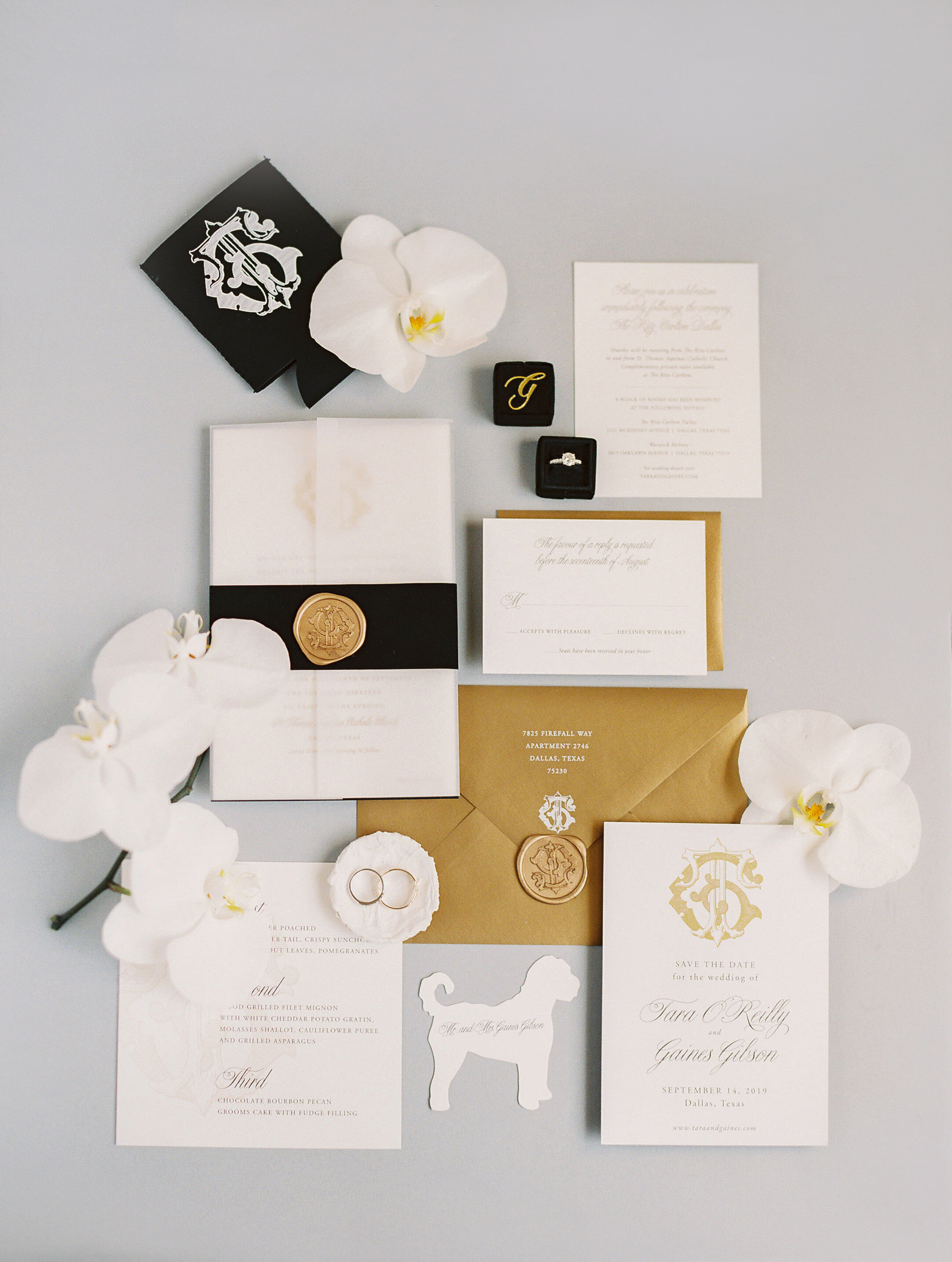 pop parties black and gold wedding ritz carlton dallas stephanie brazzle dallas wedding planner 1