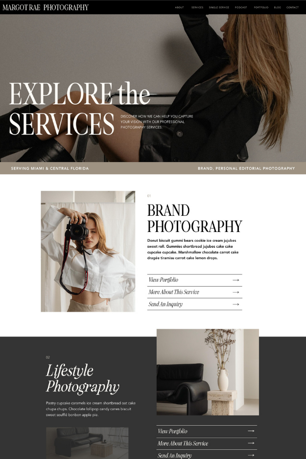 Margot Rae Sales Page Services View