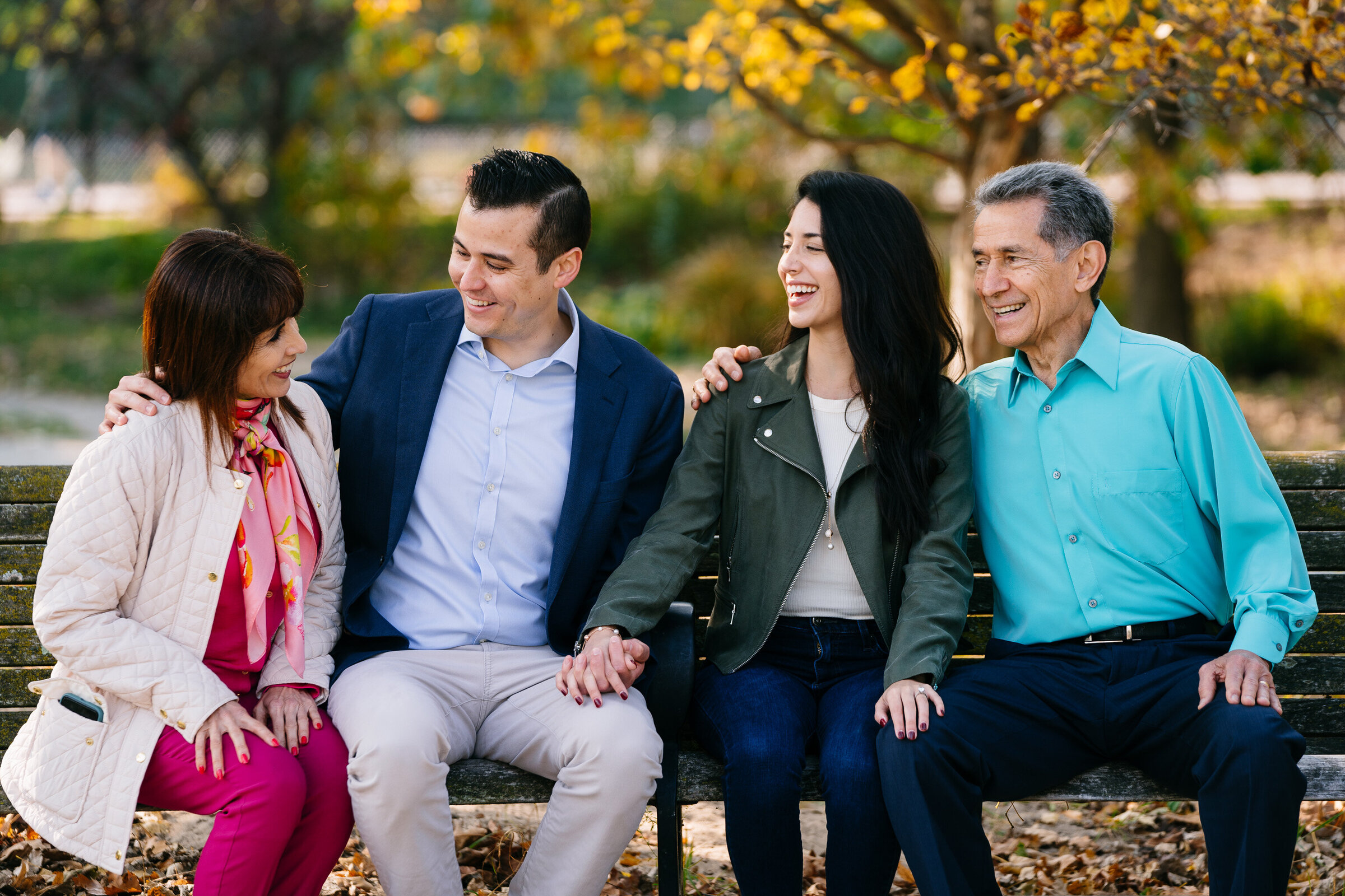 Family portrait outside in chiago