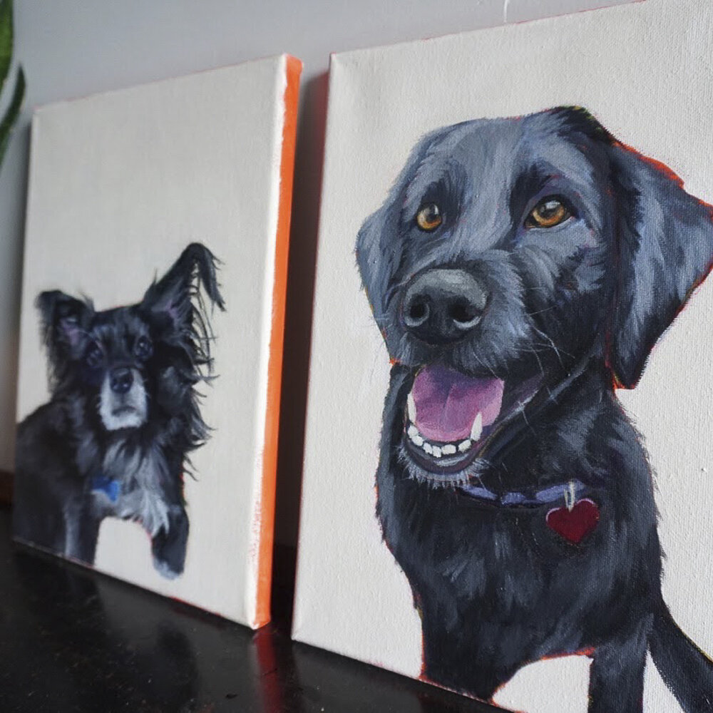 paintings-of-two-dogs