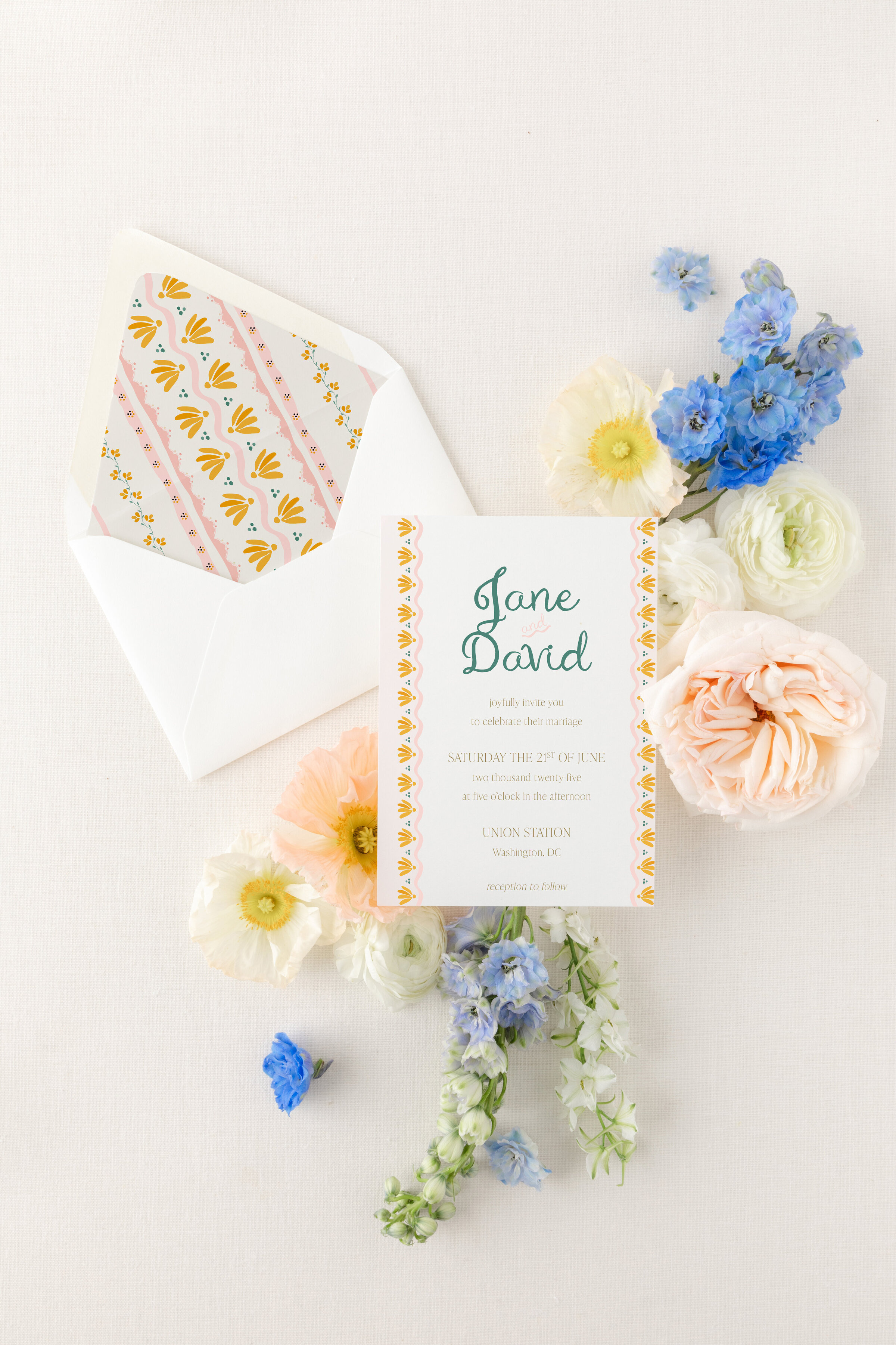 Watercolor Floral Border - Love of Color - 9