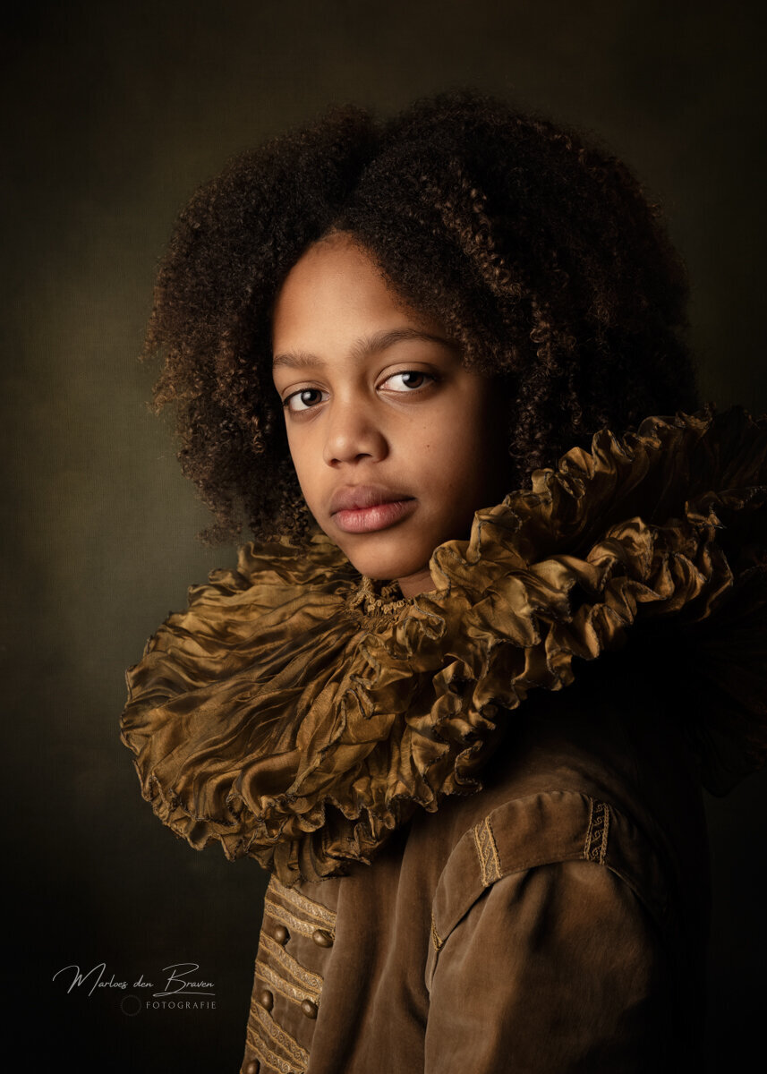 Gouden Eeuw historisch kostuum portret jongen