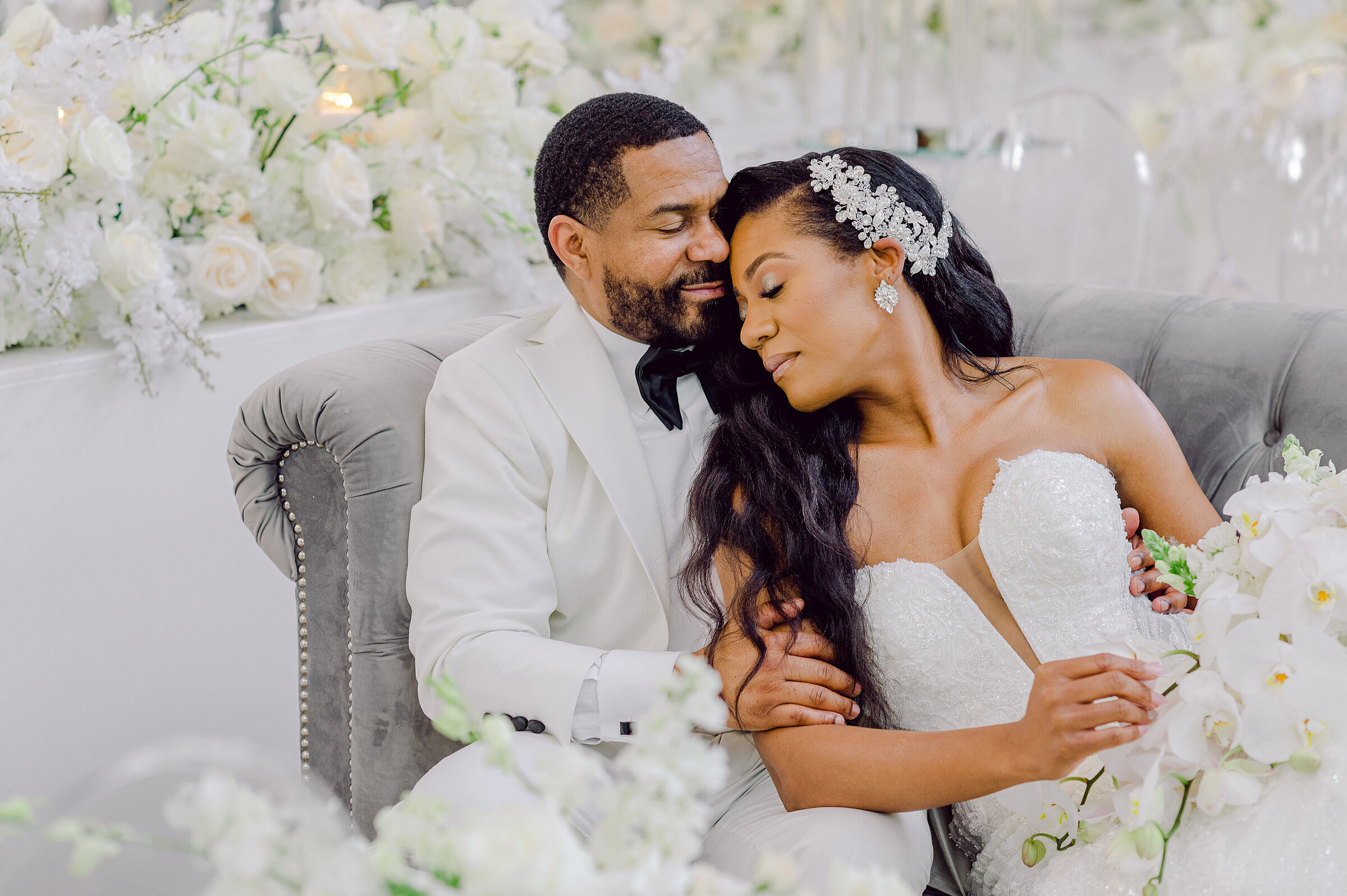 Bride and Groom in white