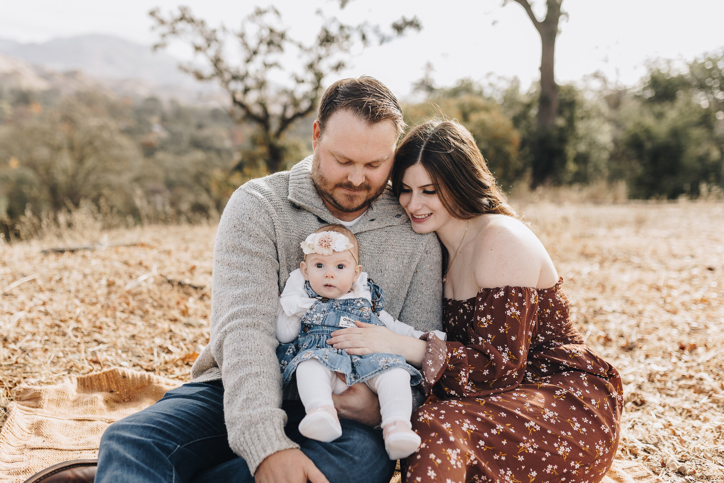 family sits in the shadow of Mount Diablo