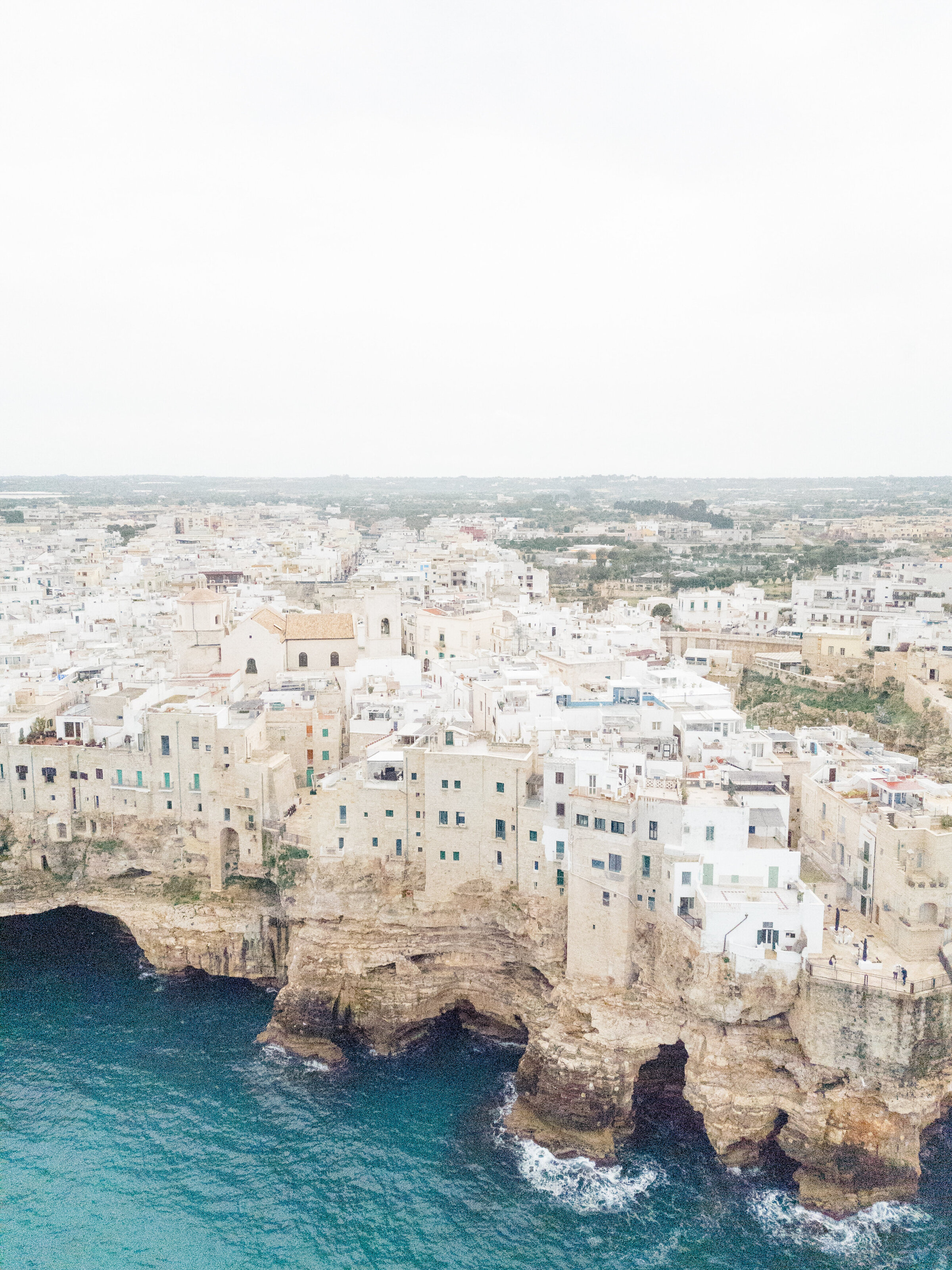 Wedding and Elopement Photographer, aerial shot of old coast city