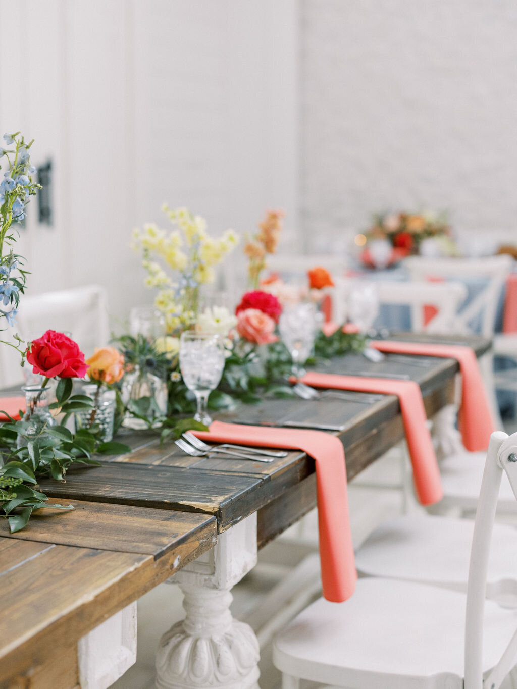 Spring wedding head table
