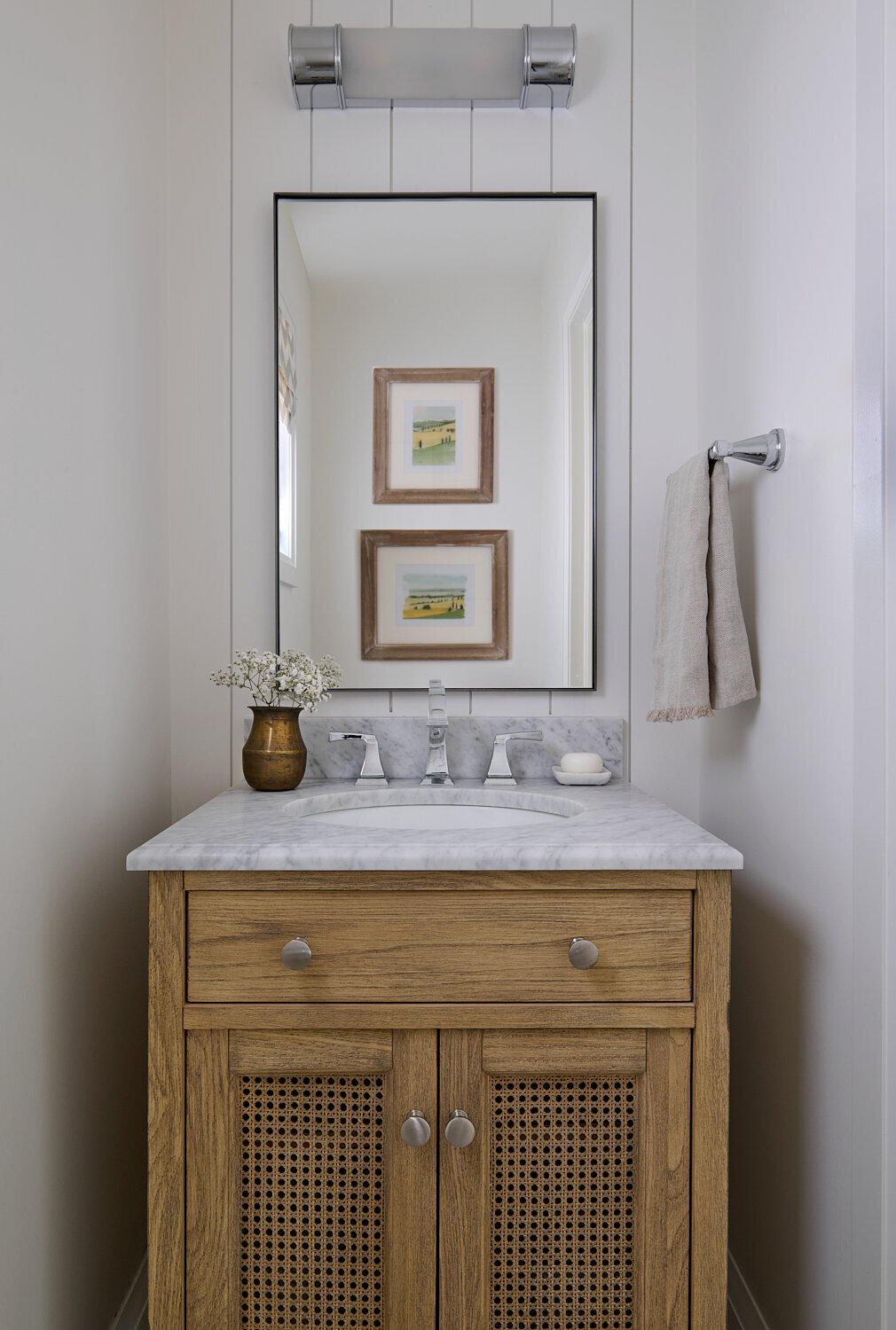 Burlington interior design project - powder room - Staci Edwards Interior Design