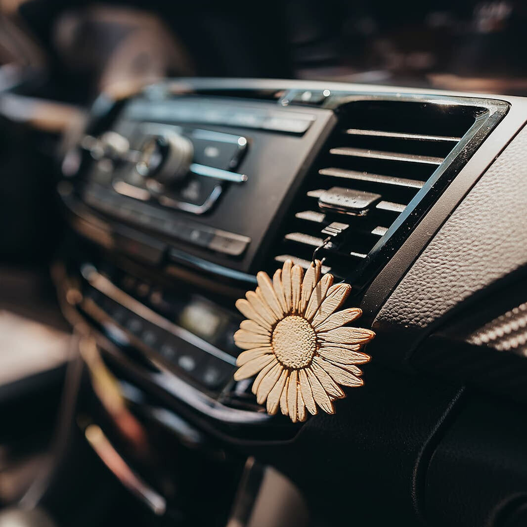 flower in a car