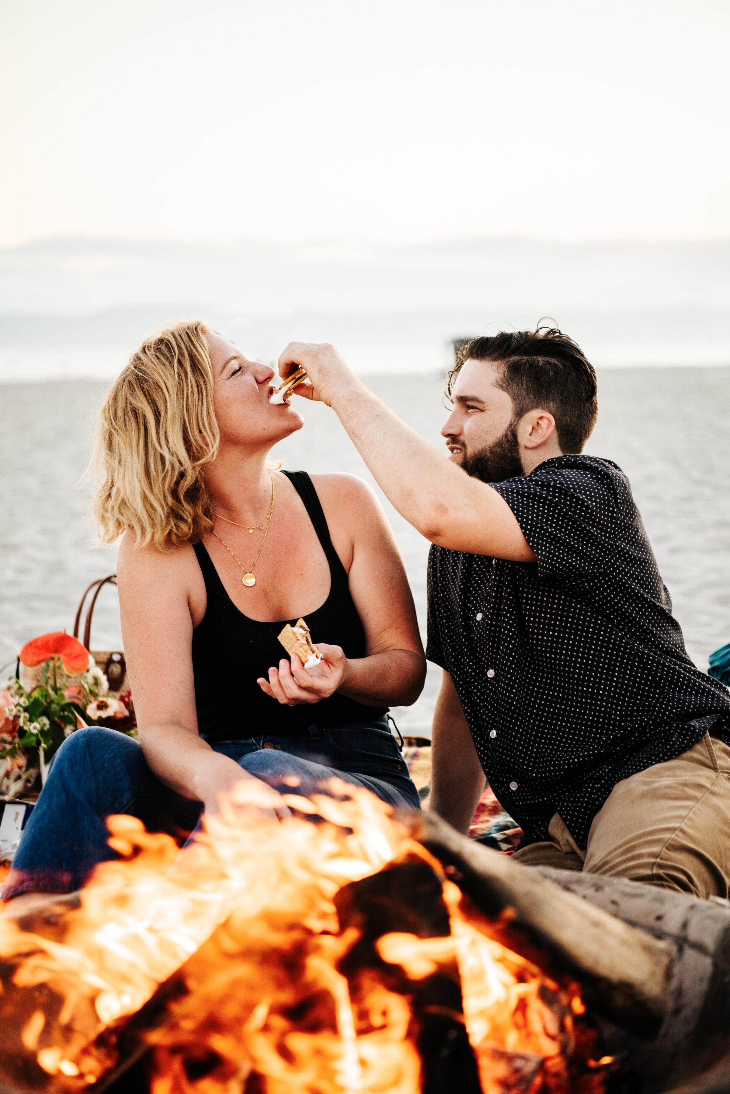 SoCal Standard - San Diego Engagement Photographer - Beach Bonfire at the Hotel Del Coronado-38