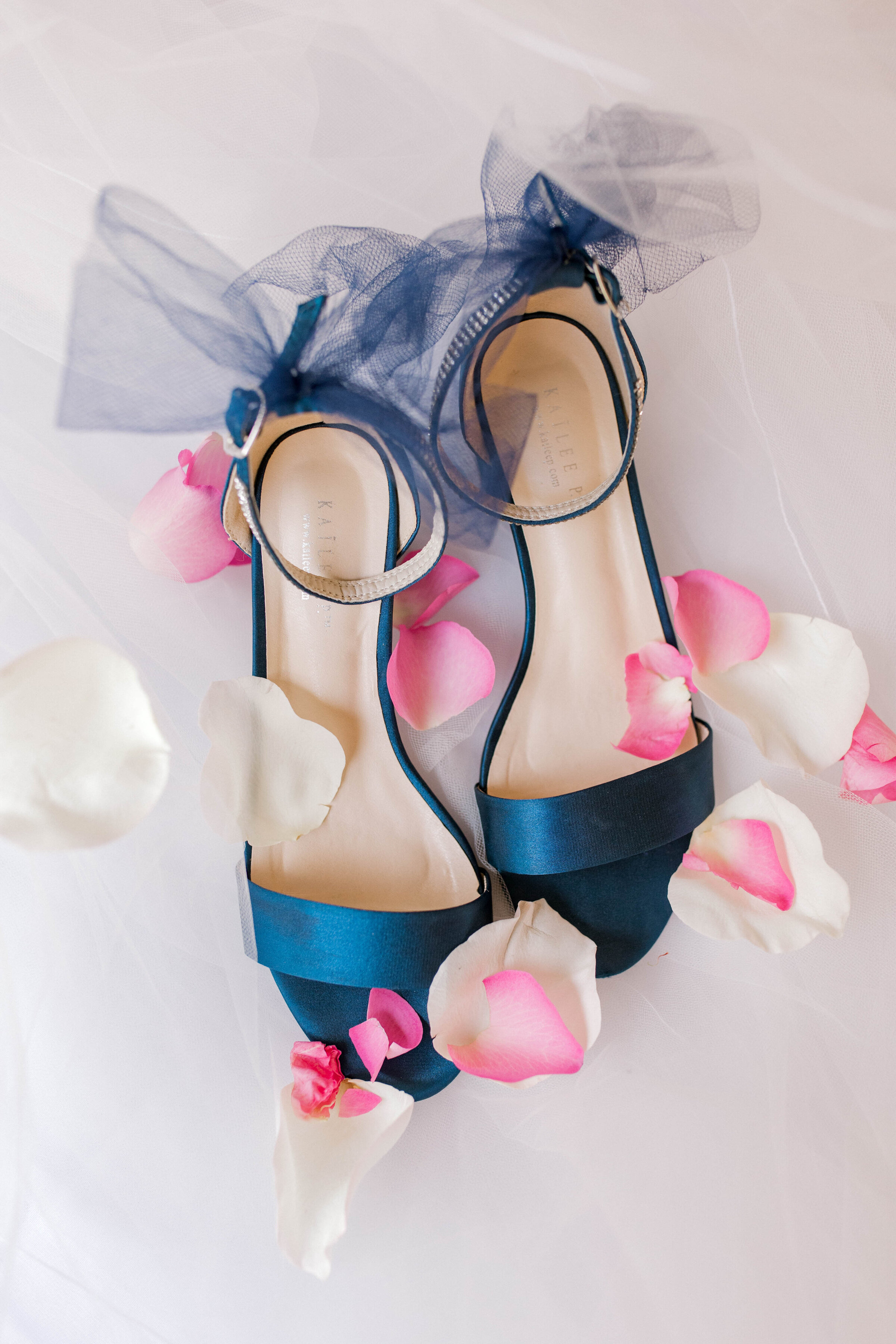 Navy shoes flat lay
