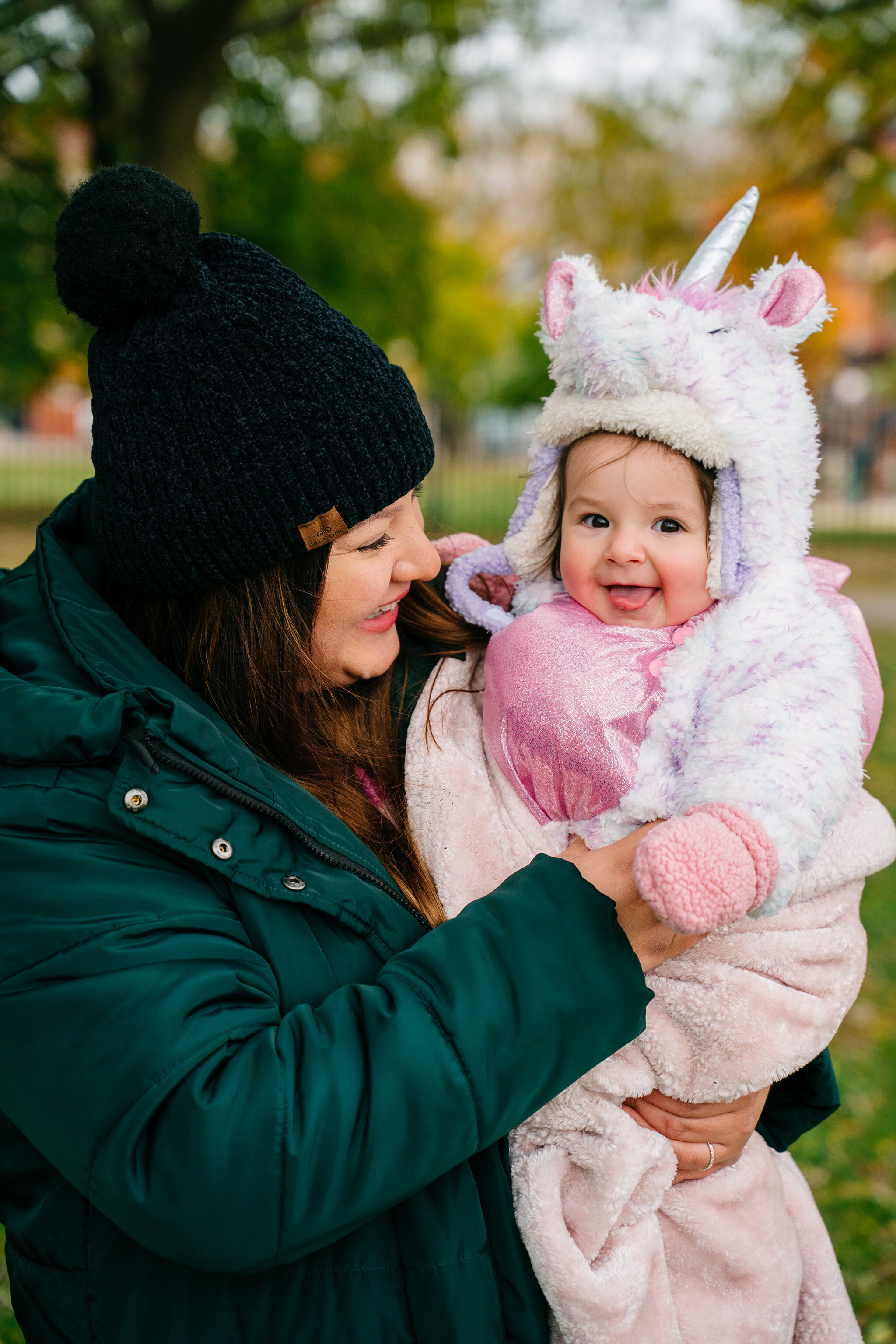 Smiling kid in candid family photo