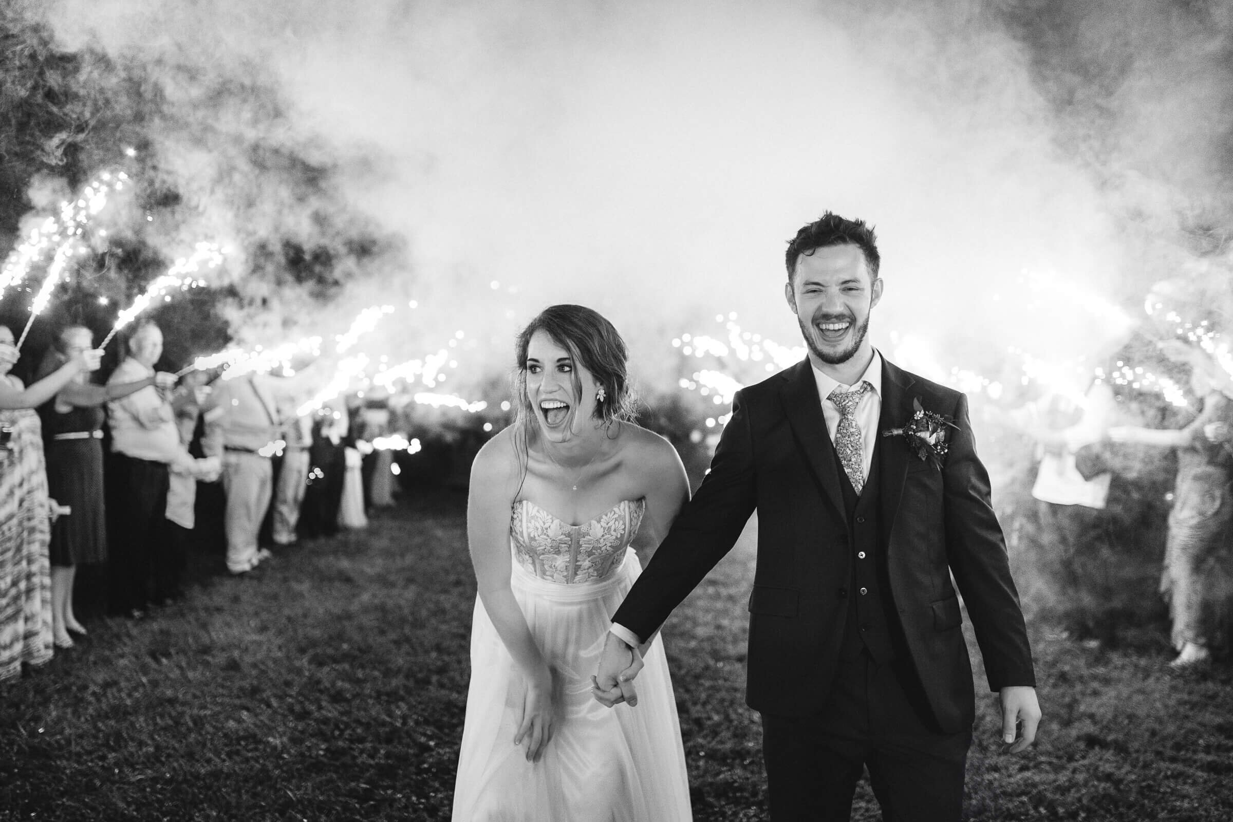 Wedding Reception Exit at Hidden River Events in Asheville, NC