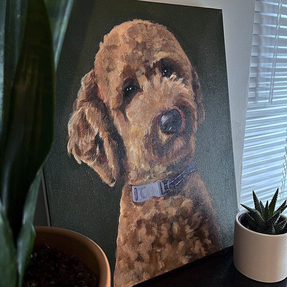 side-view-of-brown-dog-painting