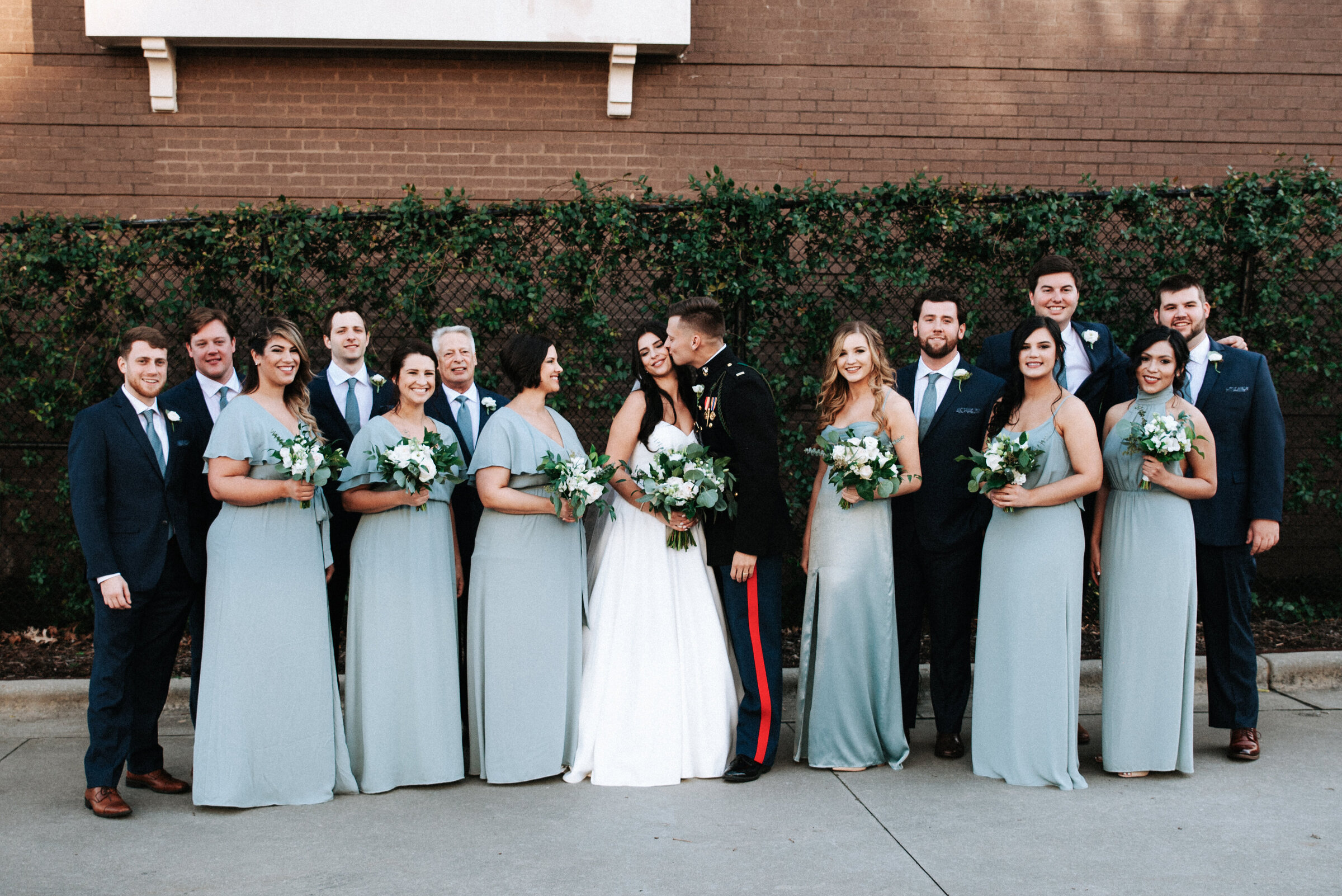 Utah chapel winter wedding -  Wedding party photo