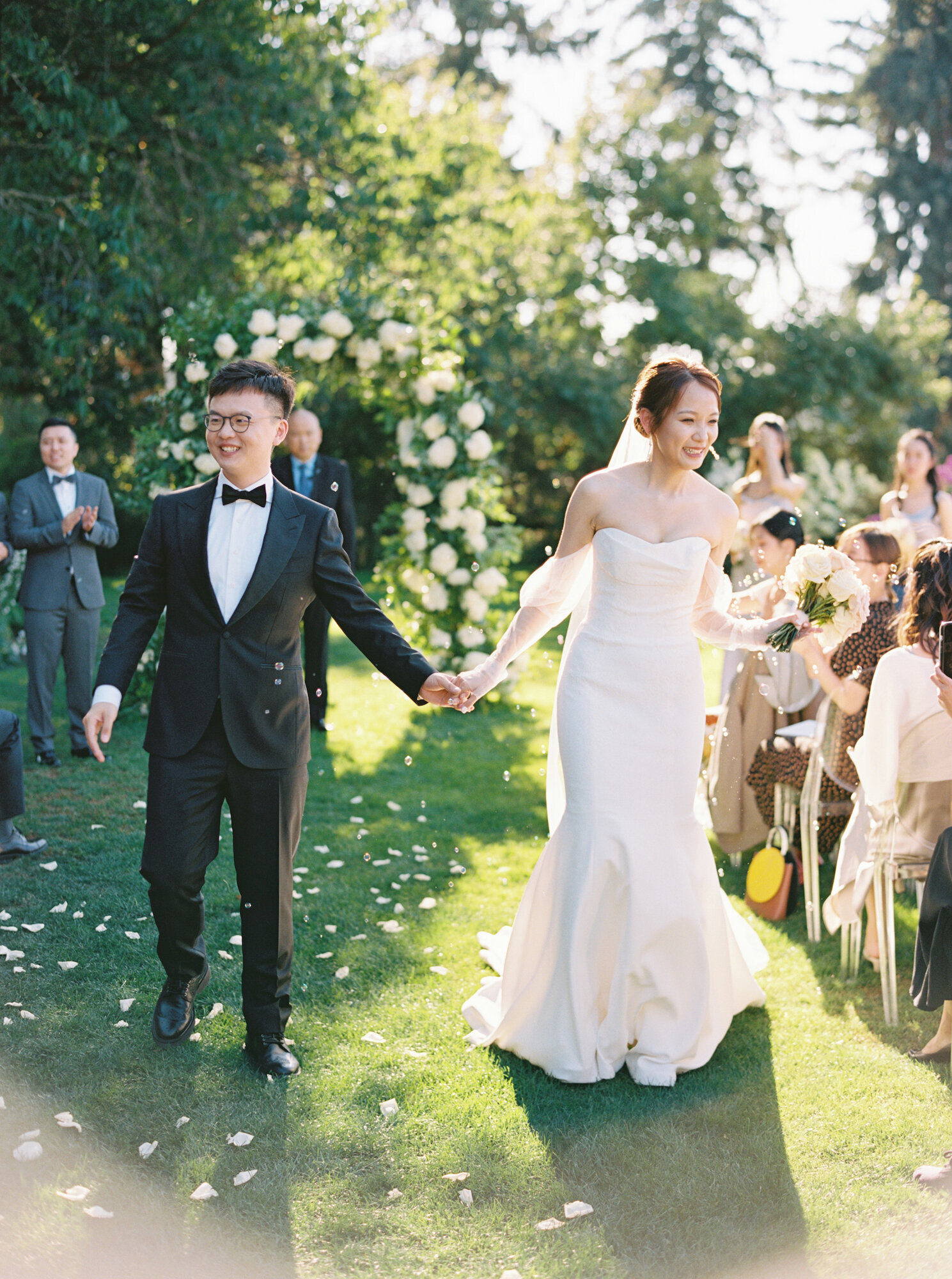 garden wedding ceremony processional