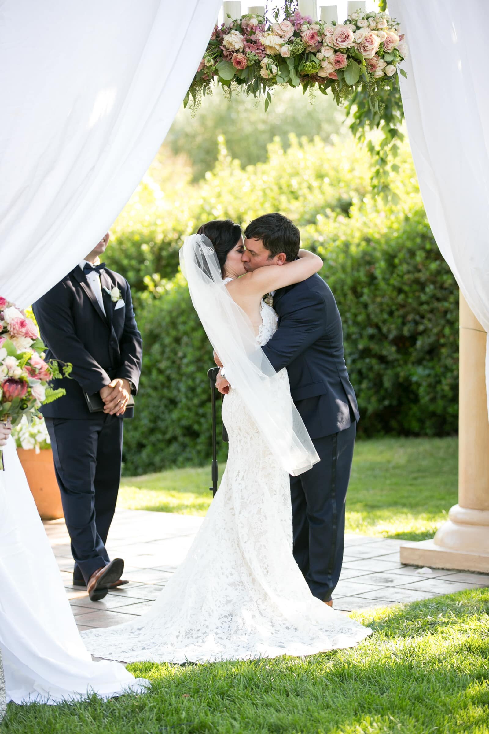 first kiss as husband and wife.
